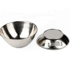 Digital køkkenvægt i rustfrit stål med skål - 5000g kapacitet, præcis måling kompatibel med alle køkkener Online