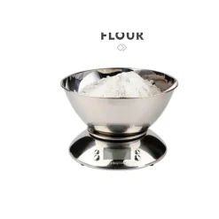 Digital køkkenvægt i rustfrit stål med skål - 5000g kapacitet, præcis måling kompatibel med alle køkkener Online