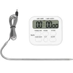 Køkkentermometre>Digital kökstermometer högkänslig multifunktionell termometer med sondlarmfunktion för grillning av bakning