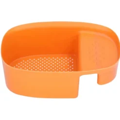 Diskbänk avloppskorg Hushållssadelformad nätsil för köksavfall Grönsaksfrukt Orange