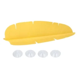 Måtter & Gitter Til Køkkenvaske>Diskbänk Vattenstänkskydd Elastisk Återanvändbar Bananblad Vattendiskbänk Stänkskydd för disk Grönsaker tvättning gul