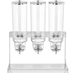 Dispenser dispenser til slikrisflager, gennemsigtig, tredobbelt, 10,5 l Clearance