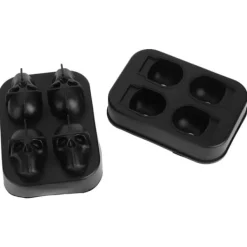 Distinct silikone isterningbakker med kranieform - sæt med 2, 4 gitre, perfekt til hjemmebaren Hot