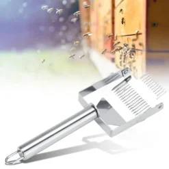 Dobbeltnål Rustfrit Stål Bikube Afdækningsgaffel Skraber Skovl Biavl Biavlerværktøj New