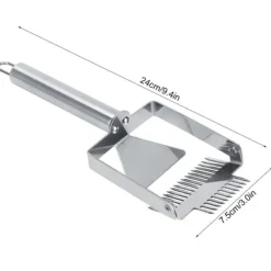 Dobbeltnål Rustfrit Stål Bikube Afdækningsgaffel Skraber Skovl Biavl Biavlerværktøj New