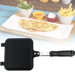 Brødristere, Raclettegrills Og Sandwichtoastere>Dobbeltsidet non-stick stegepande vaffeljern til kage, toast og sandwich