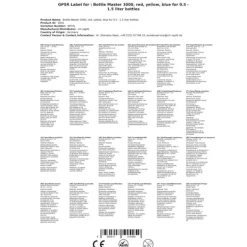 Flaskepropper>Dosering Bottle Master 3000 rød, gul, blå for 0,5 - 1,5 liter flasker, tud 2 cl, Farveflaske Master 3000:blå