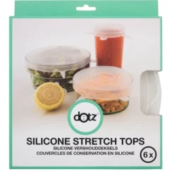 Tilbehør Til Madopbevaring>Dotz fleksible silikonelåg 6 stk