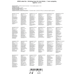 Drik slange hot beverage apparater - 10mm helt færdig, omkring 1,5 m