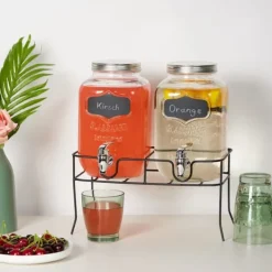 Drikkedispenser sæt, 37x33x24 cm, Klar