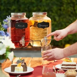 Drikkedispenser sæt, 37x33x24 cm, Klar