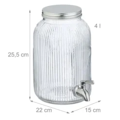 Drikkedispenser, 25,5x15x22 cm, Klar