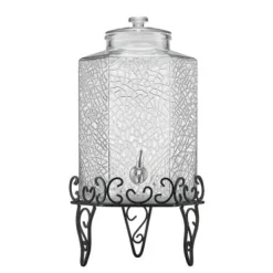 Drikkevareautomat, 40x21x21 cm, 10L, Glas, Transparent, Metalstativ Online