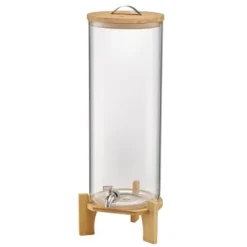 Drikkevareautomat, 20.5x20.5x63.7 cm, Transparent, Glas med træstander Clearance