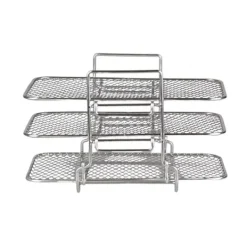 Dual Air Fryer Rack kompatibel för Ninja Multi Layered Dehydrator Racks 304 rostfritt stål Dual Air Fryer Stativ Stativ Air Fryer Tillbehör Clearance
