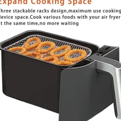 Dual Air Fryer Rack kompatibel för Ninja Multi Layered Dehydrator Racks 304 rostfritt stål Dual Air Fryer Stativ Stativ Air Fryer Tillbehör Clearance