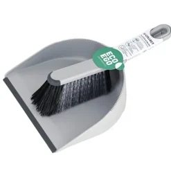 Rengøringsudstyr>ECO EGO fejesæt med fejebakke og gummifejer fra U-COLLECT-serien, grågrafitfarve