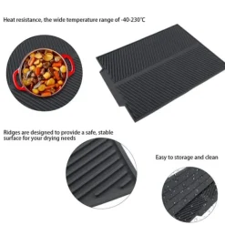 Ekstra stor opvaskemåtte Premium varmebestandig silikonemåtte (grå) Sale