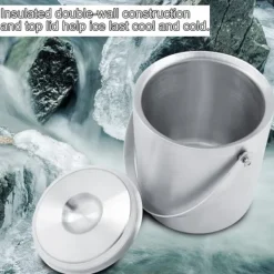 Elegant isspand i rustfrit stål til bryllupsfester (2L) New