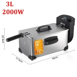 Elektrisk frituregryde, 2500W effekt, 3L kapacitet,3L, EU
