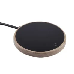 Kopvarmer>Elektrisk kaffekopvarmer til kontoret og hjemmet - Træstrukturdesign (EU-stik)