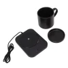 Elektrisk kaffekrusvarmer med intelligent 55℃ konstant opvarmning, USB-drevet drikkevarevarmer med keramisk kop til skrivebord - sort Best