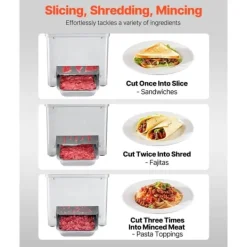 Elektrisk Kødskærermaskine, 550W, Kommerciel Kødsnitter, Høj Effektivitet, Holdbar Konstruktion