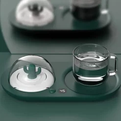 Elektrisk krusvarmer med aromadiffuser - Hurtig opvarmning, konstant temperatur til te, kaffe, mælk - sikker varmeplade Hot