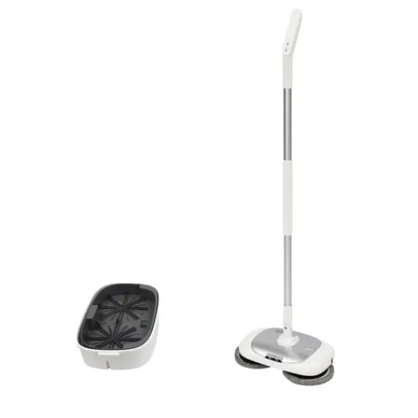 Damprensere>Elektrisk Moppe, 180° Rotation, Trådløs Design,Sølv