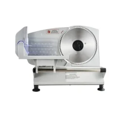 Elektrisk pålægsmaskine - Kødskæremaskine - 150 W - 170 mm Blad - 65–90 o/min - 0–15 mm Justerbar Skivetykkelse - Til Frossent Kød og Brød Outlet