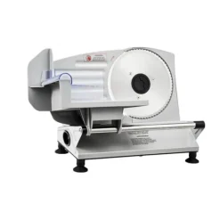 Elektrisk pålægsmaskine - Kødskæremaskine - 150 W - 170 mm Blad - 65–90 o/min - 0–15 mm Justerbar Skivetykkelse - Til Frossent Kød og Brød Outlet