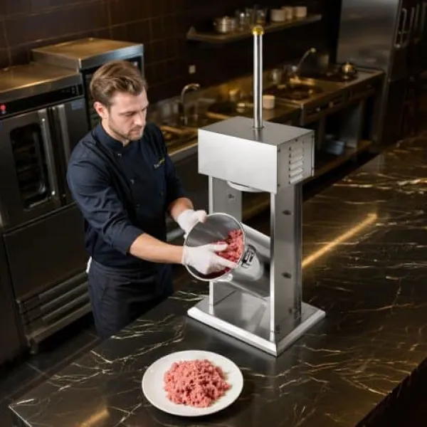 Jerky Pistol>Elektrisk pølsestopper, 12 L, 39x29,5x77 cm, rustfrit stål