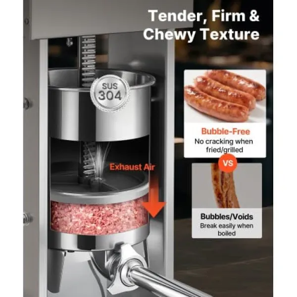 Jerky Pistol>Elektrisk pølsestopper, 12 L, 39x29,5x77 cm, rustfrit stål