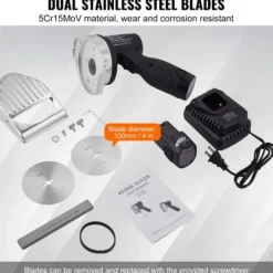 Elektrisk shawarmakniv, 21x13x20 cm, rustfrit stål, justerbar tykkelse Hot