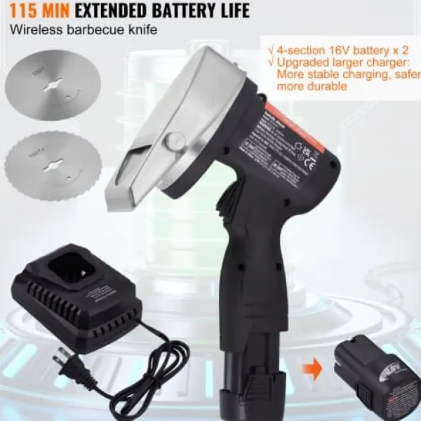 Elektrisk shawarmakniv, 21x13x20 cm, rustfrit stål, justerbar tykkelse Hot