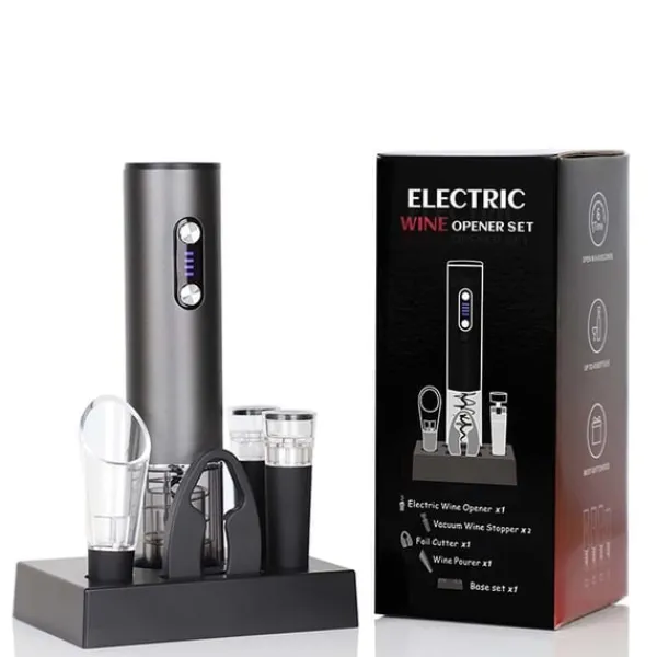 Elektrisk vinoplukker seks-delt sæt - genopladelig USB automatisk proptrækker Clearance