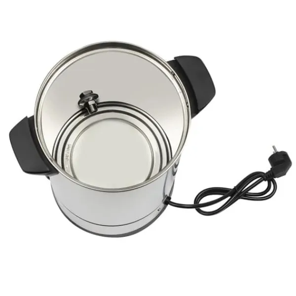 Kopvarmer>Elektrisk vokssmelter - 10 l smeltegryde - Temperaturkontrol - Enkel hældetud - Til lysestøbning - Sølv