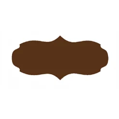 Tilbehør Til Madopbevaring>Etiket til glas 7,5x3 cm til syltetøj 60 stk. brun mat