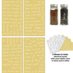 Tilbehør Til Madopbevaring>Etiketter til krydderikrukker, klare vandtætte