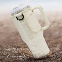 Beholdere Til Mad & Drikkevarer>Etui med bærehåndtag til Stanley flaske - Beige