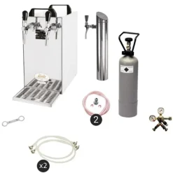 Fadølsanlæg - kontakt 40 2-sidet tør køler, kontinuerlig køler 50 liter/h, inkl. Dispensersøjle, Green Line, KEG 2:Type D, KEG:NC adapter Online