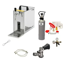 Fadølsanlæg, Øldispenser, Øl Køledispenser PYGMY 25, 1 linje tørkøler, 35 liter/h, Green Line, Rengøring sæt til hanen og keg, KEG:Type A Discount