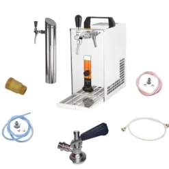 fadølsanlæg PYGMY 25 / K med membranpumpe, 1-sidet tør køleenhed lavet af rustfrit stål, 35 liter/h, inkl. Dispenser, Green Line, KEG:Type M Outlet