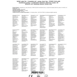 fadølsanlæg PYGMY 25 / K med membranpumpe, 1-sidet tør køleenhed lavet af rustfrit stål, 35 liter/h, inkl. Dispenser, Green Line, KEG:Type M Outlet