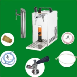 Ølhaner>fadølsanlæg PYGMY 25 / K med membranpumpe, 1-sidet tør køleenhed lavet af rustfrit stål, 35 liter/h, inkl. Dispenser, Green Line, KEG:Type D