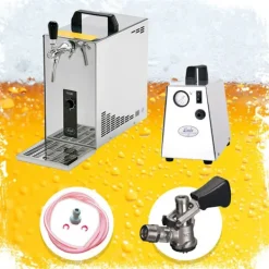 fadølsanlæg, PYGMY 25, 1 linje tørkøler, 35 liter/h, Green Line, KEG:NC adapter Online