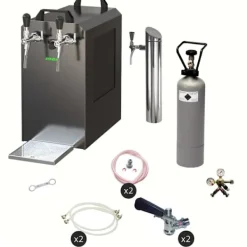 fadølsanlæg STREAM 80 ølkasse, gennemstrømningskøler 2-linjers tørkøler, KEG:Type A, KEG 2:Type A Online