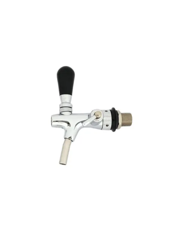 Fadølshaner, Ølkran, Ølhane, Taphane for øl med flowstyring - forkromet, gevindlængde: 35 mm New