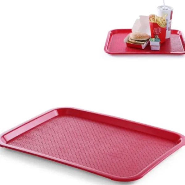 Serveringsfad & Skåle>Fastfood polypropylenbakke 30,5x41,5cm - rød