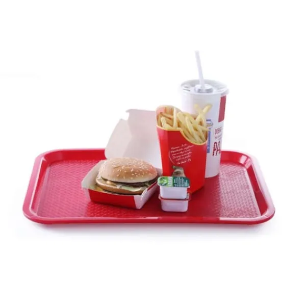 Serveringsfad & Skåle>Fastfood polypropylenbakke 30,5x41,5cm - rød